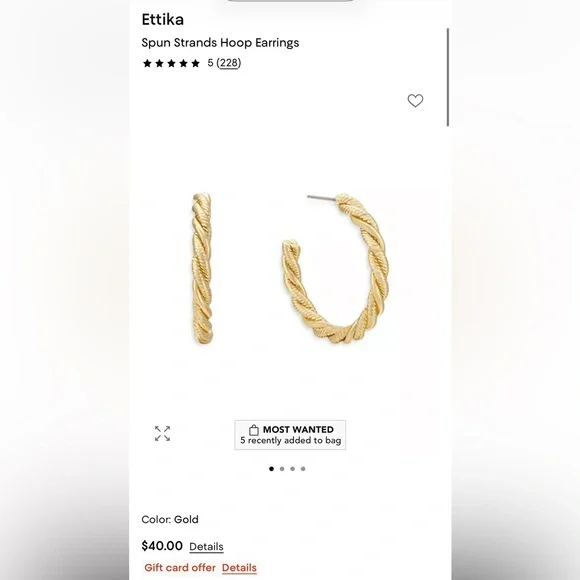 Ettika Gold Hoops - Picture 4 of 4